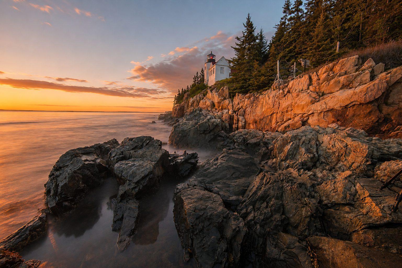Bass Harbor Head Light on the Quiet Side of Mount Desert Island