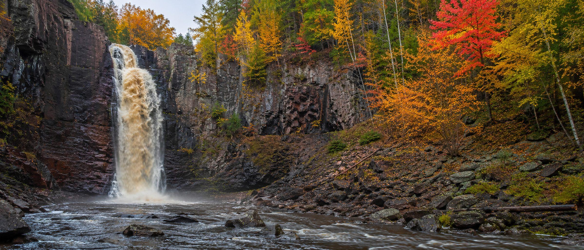 High Falls of the Baptism River in Tettegouche State Park, Minnesota North Shore