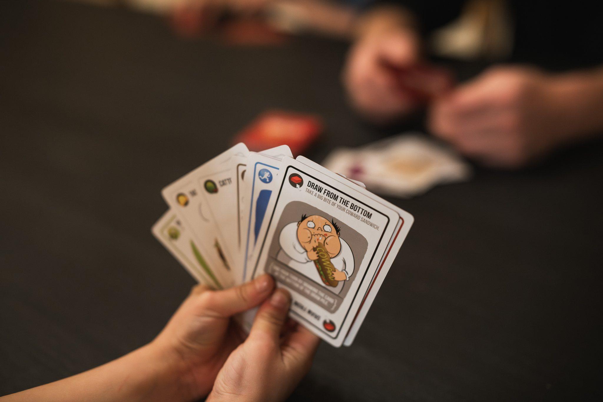 A hand of cards during a game night at Nordhus Lodge